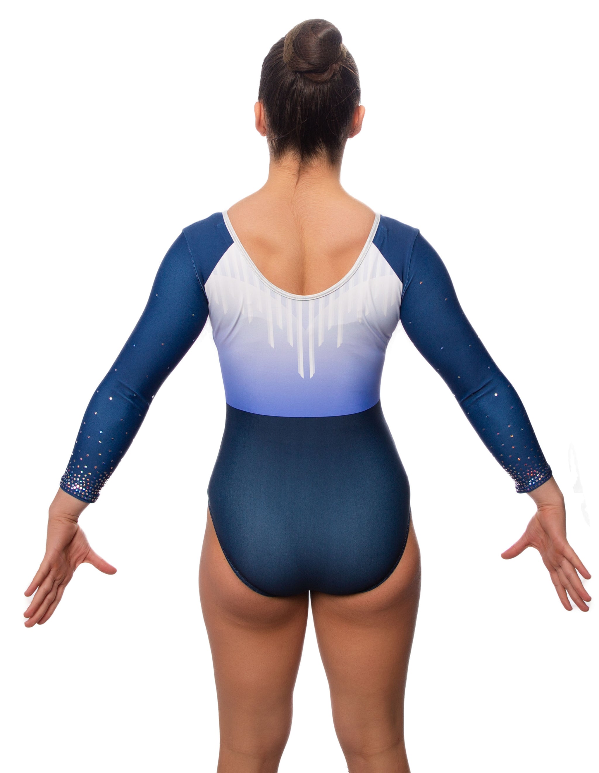 Arlet Blue Long Sleeve Deluxe Gymnastics Leotard