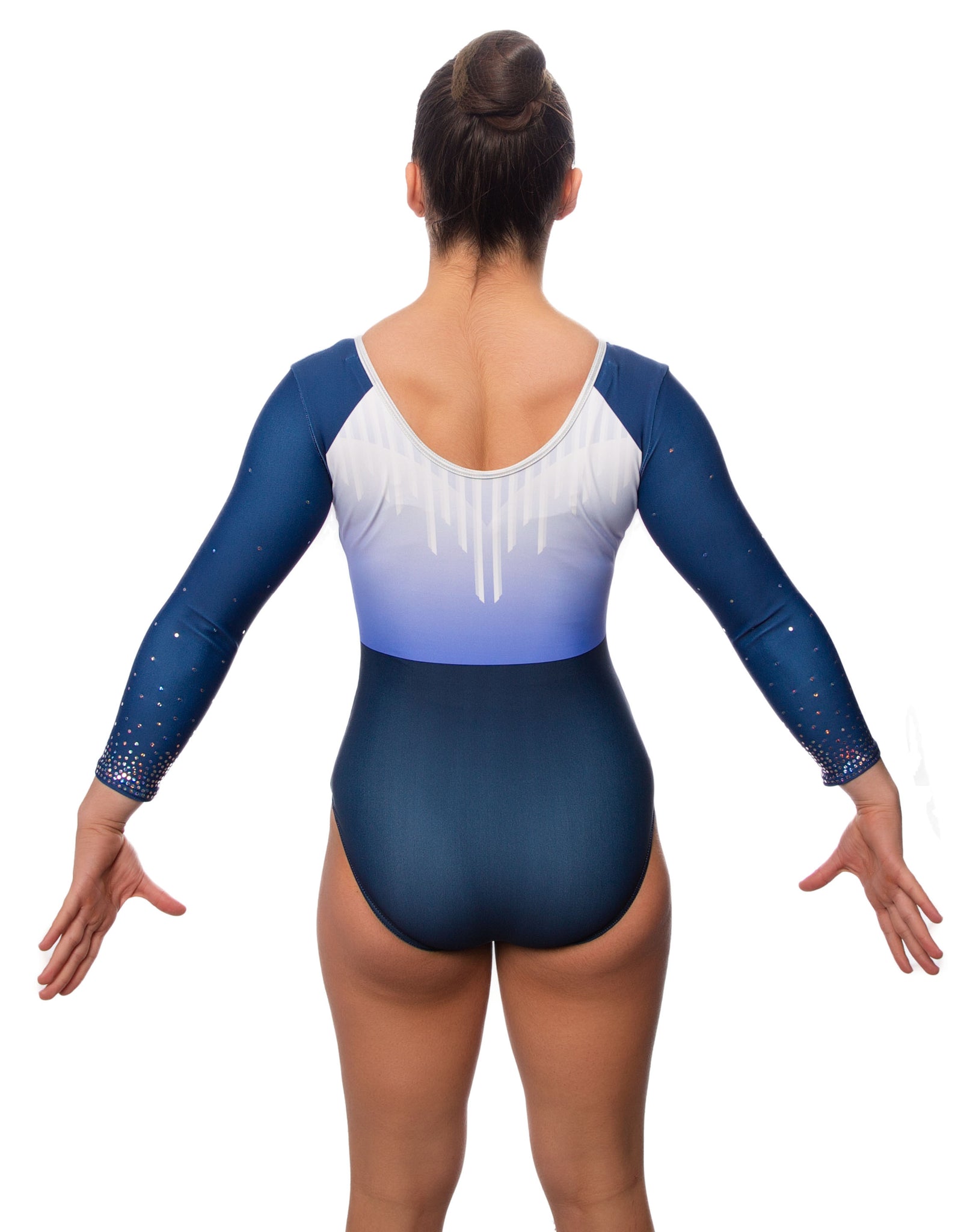 Arlet Blue Long Sleeve Deluxe Gymnastics Leotard Velocity Pro Sport