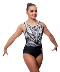 Isla Monotone Sleeveless Girls Gymnastics Leotard