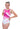 Halftone Pink Splash Sleeveless Tank Gymnastics Leotard for Girls