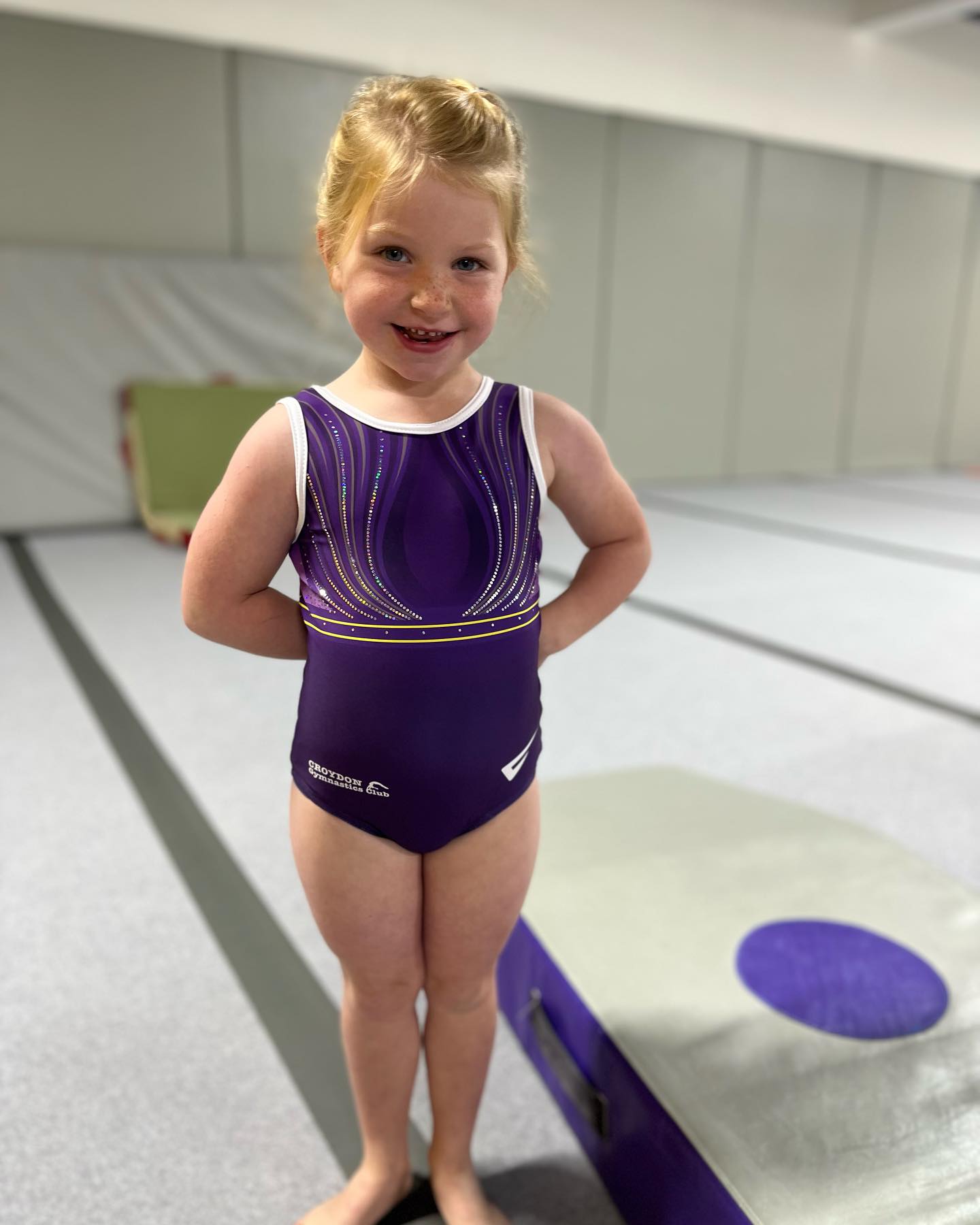 Croydon Gymnastics Club Sleeveless Tank Girls Uniform Leotard