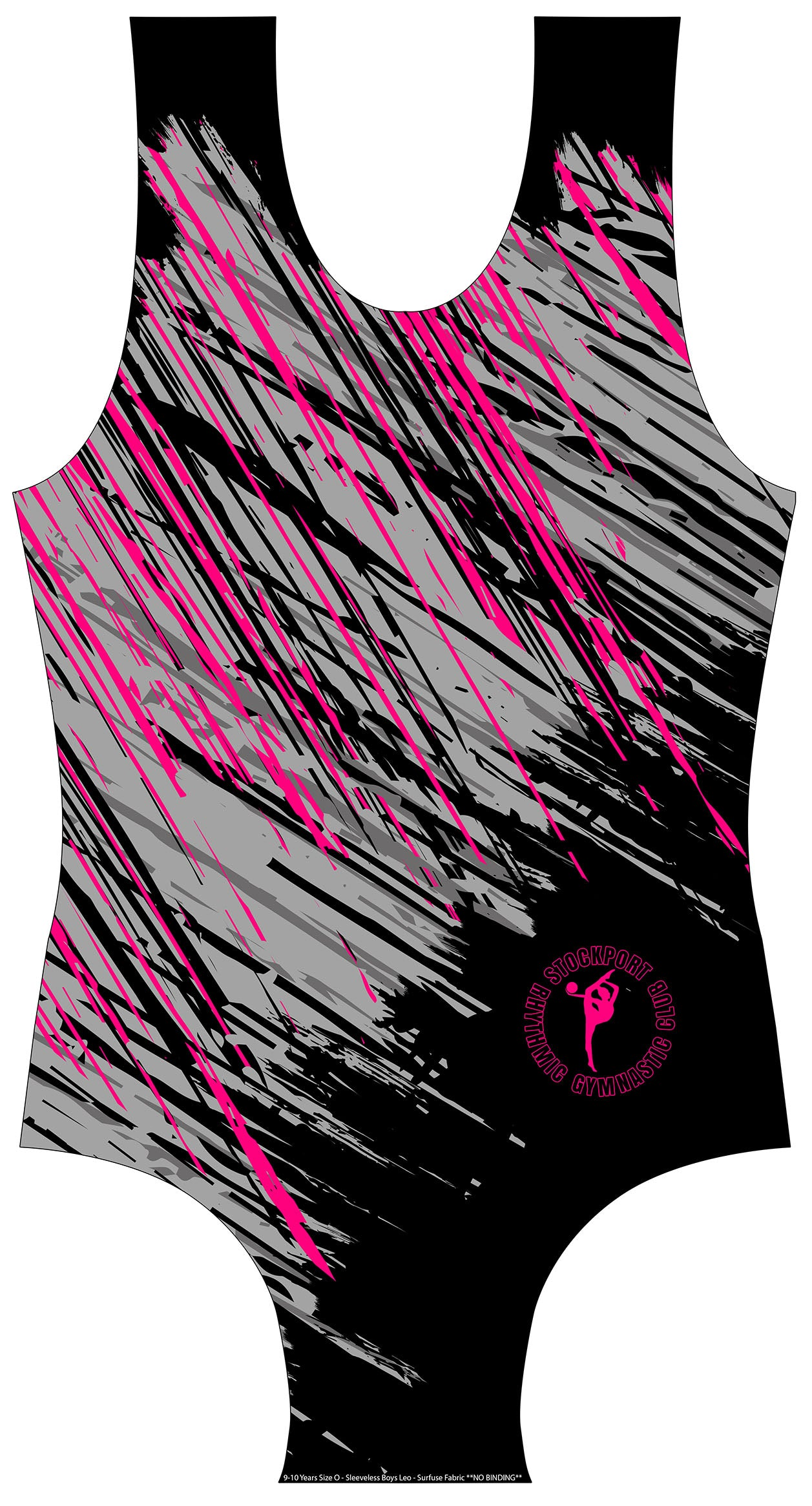 Stockport Rhythmic Club Sleeveless Uniform Leotard for Boys and Men