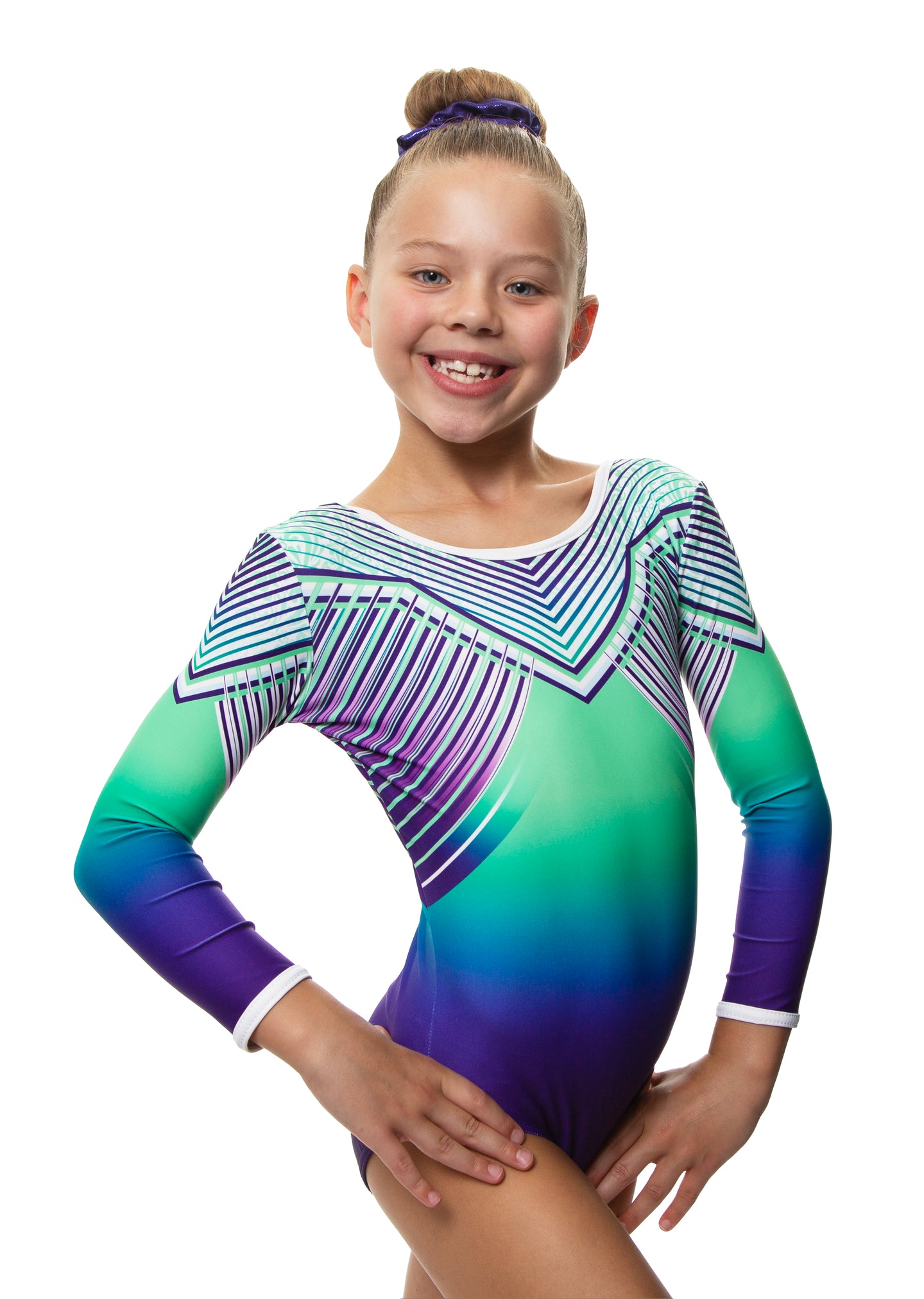 Capella Long Sleeve Gymnastics Leotard for Girls