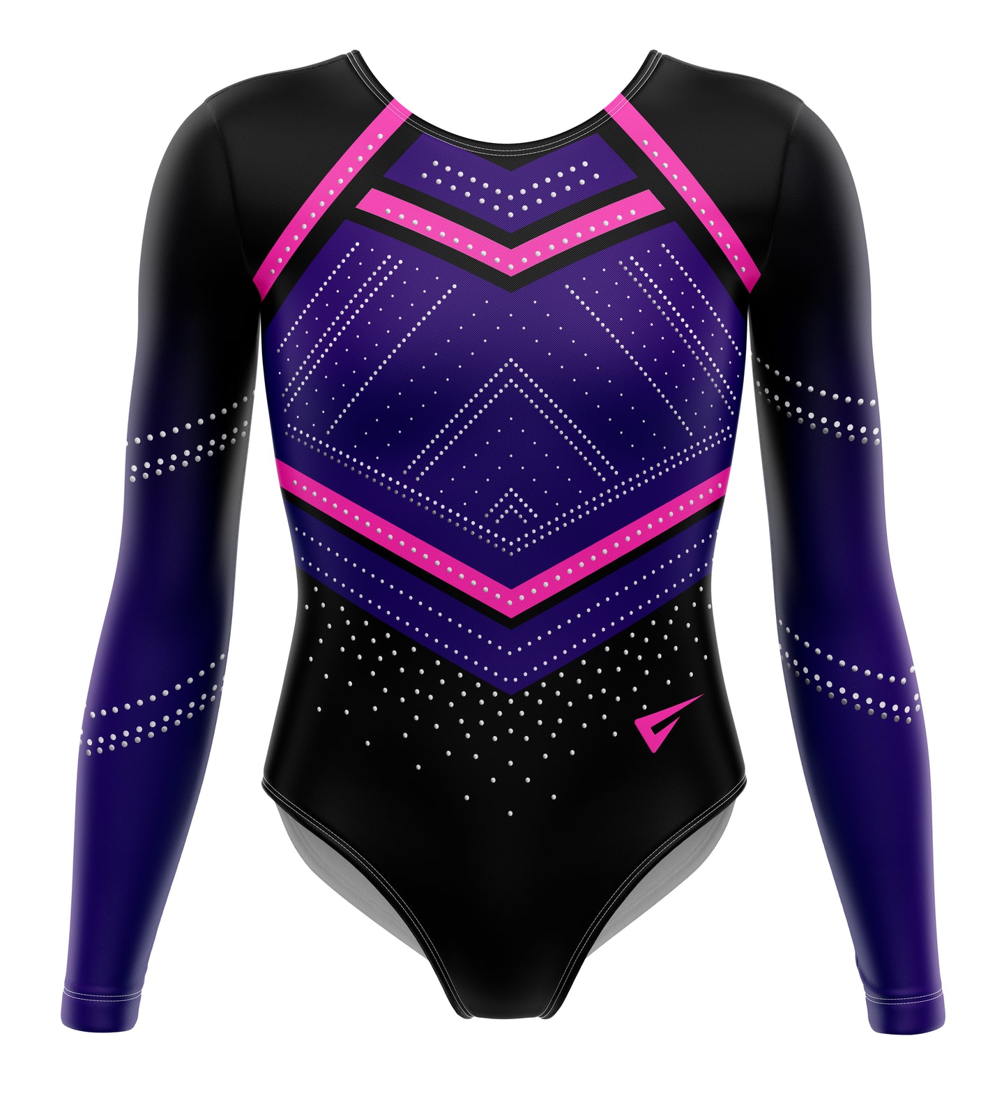 Contender Purple n Pink Competition Long Sleeve Girls Gymnastics Leotard