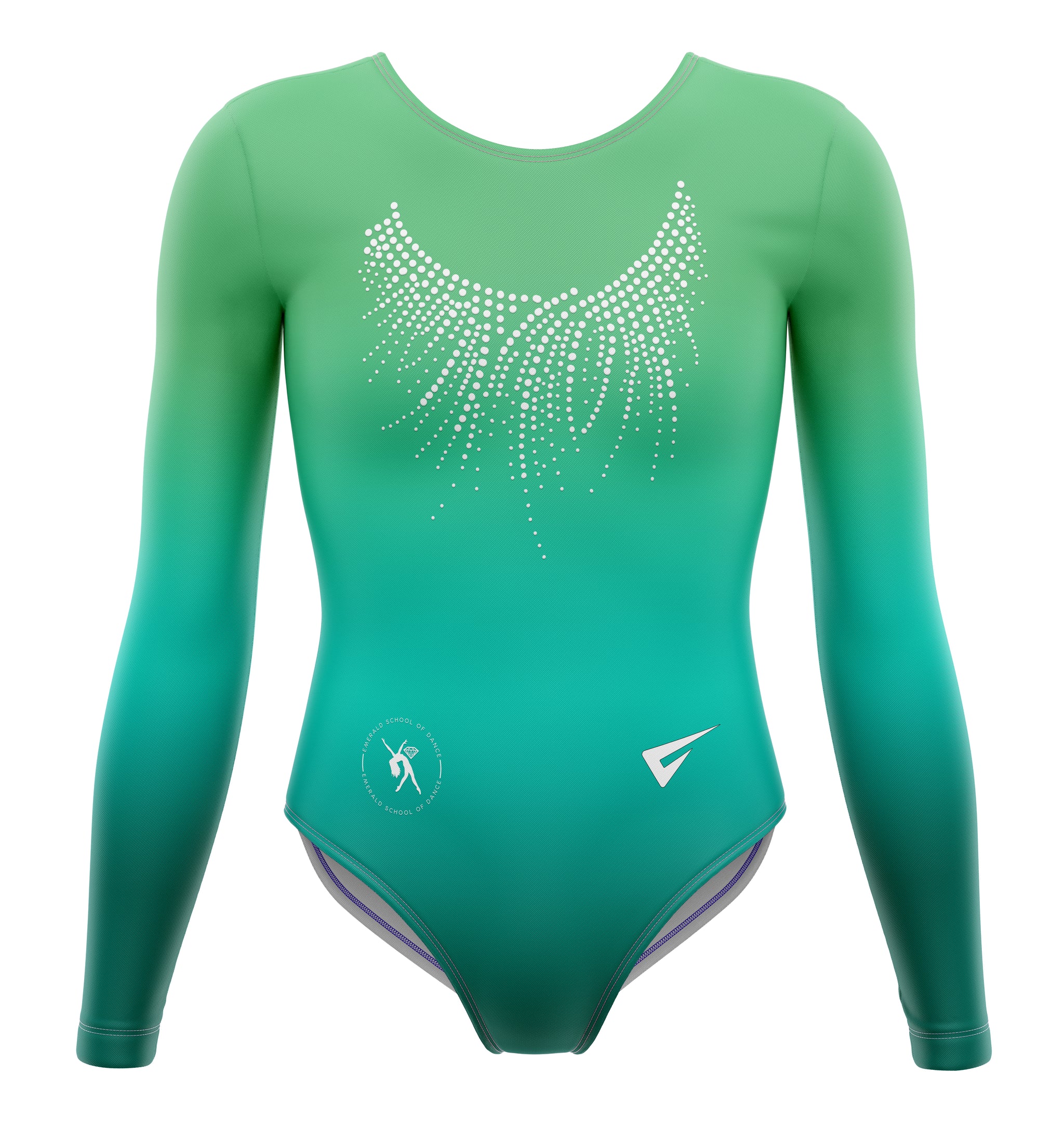 Emerald School of Dance Long Sleeve Girls Gymnastics Leotard