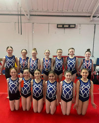 East Kilbride Medea Blue Sleeveless Girls Training Gymnastics Leotard