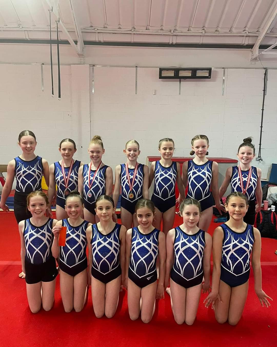 East Kilbride Medea Blue Sleeveless Girls Training Gymnastics Leotard