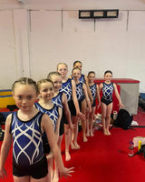 East Kilbride Medea Blue Sleeveless Girls Training Gymnastics Leotard