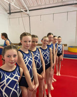 East Kilbride Medea Blue Sleeveless Girls Training Gymnastics Leotard