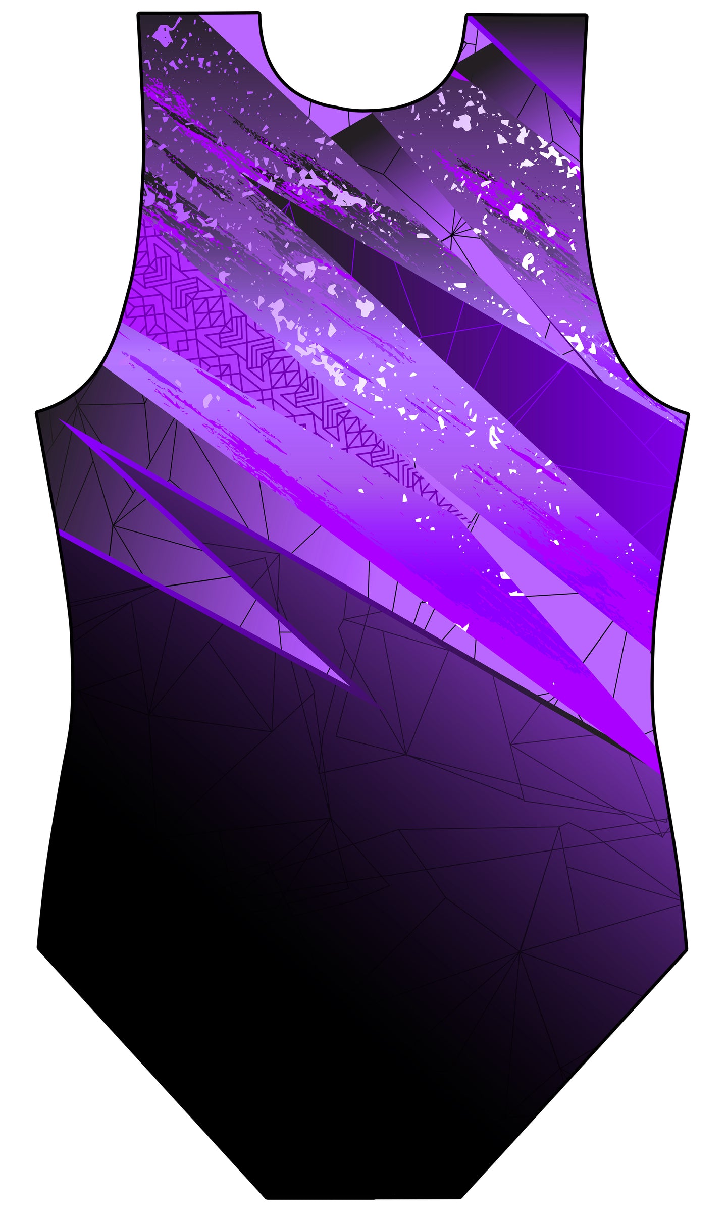 Kiki Purple Gymnastics Sleeveless Leotard for Boys and Men