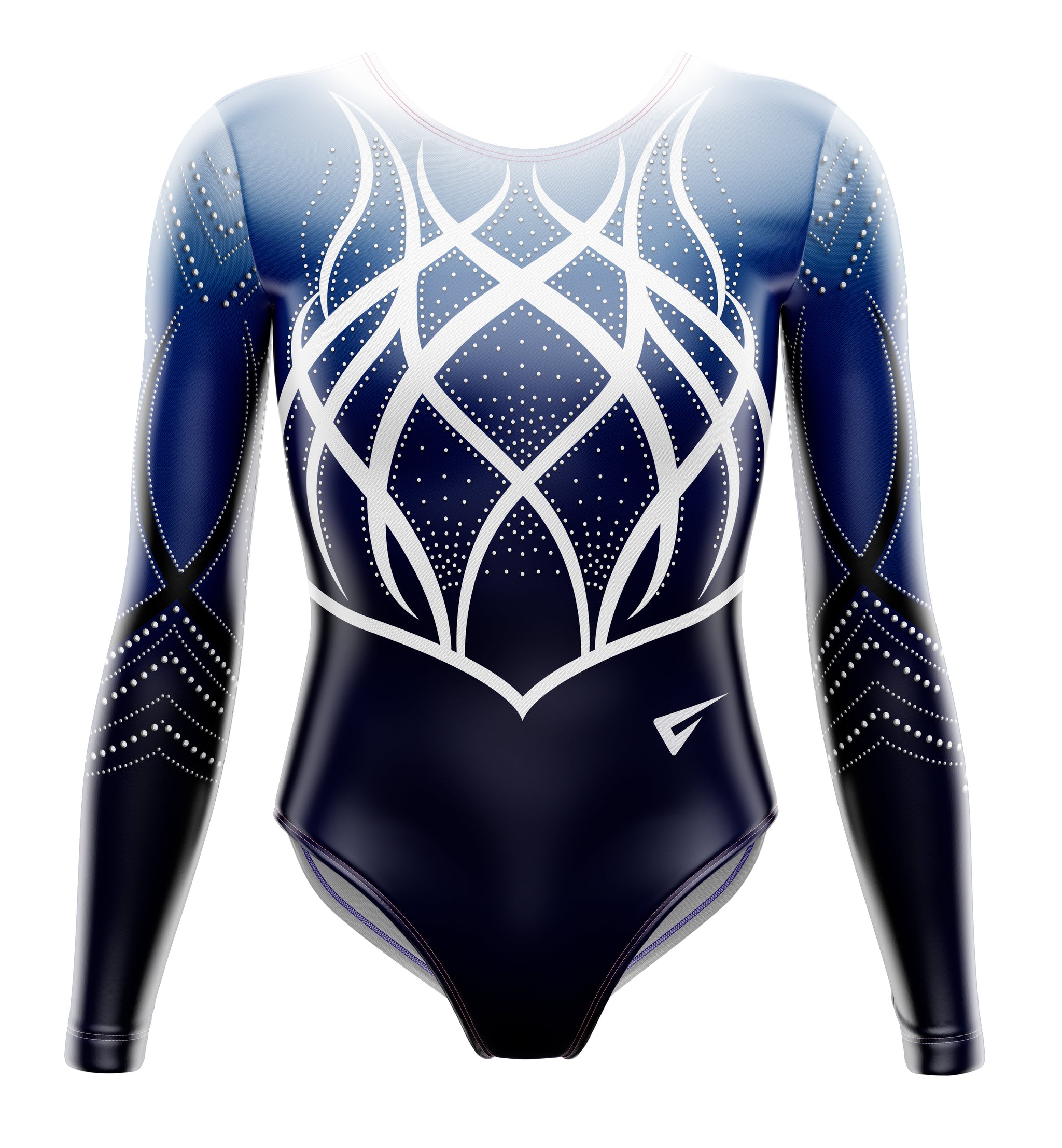 Medea Blue Remix Competition Long Sleeve Girls Gymnastics Leotard