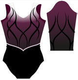 Wilmslow High School Medea Burgandy Long Sleeve Girls Gymnastics Leotard