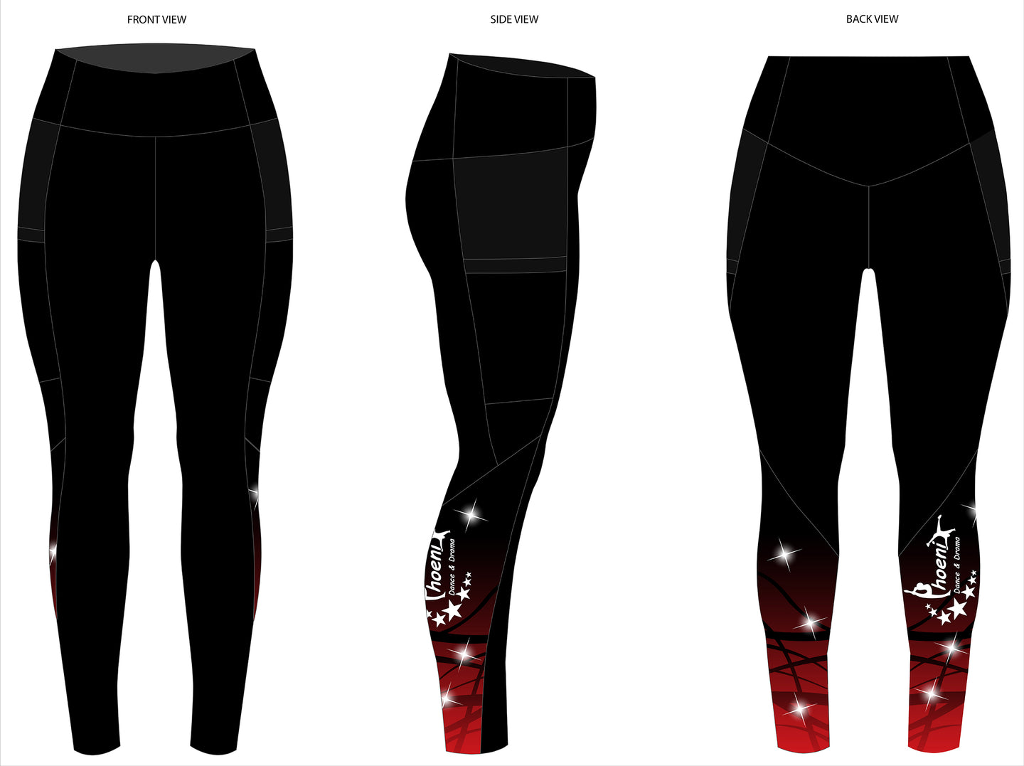 Phoenix Dance and Drama Uniform Gym Leggings - Adult Version