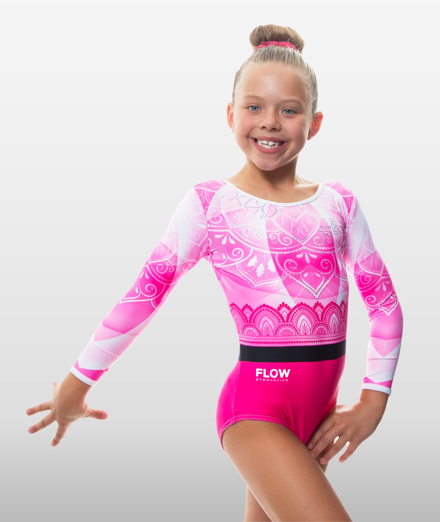 Flow Competition Gymnatics Club Uniform Skylar Long Sleeve Gymnastics Leotard for Girls