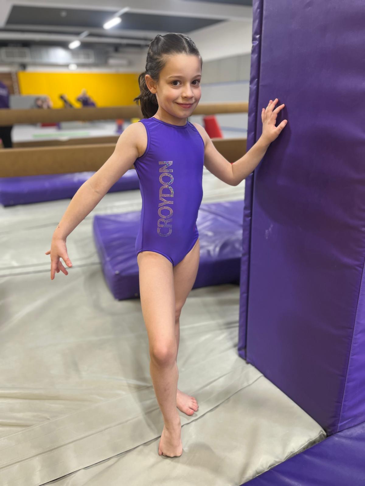 Croydon Gymnastics Club Sleeveless Tank Girls Uniform Leotard