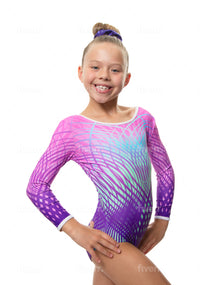 Polaris Long Sleeve Gymnastics Leotard for Girls