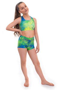 Amazonian Crop Top and Shorts Activewear Set