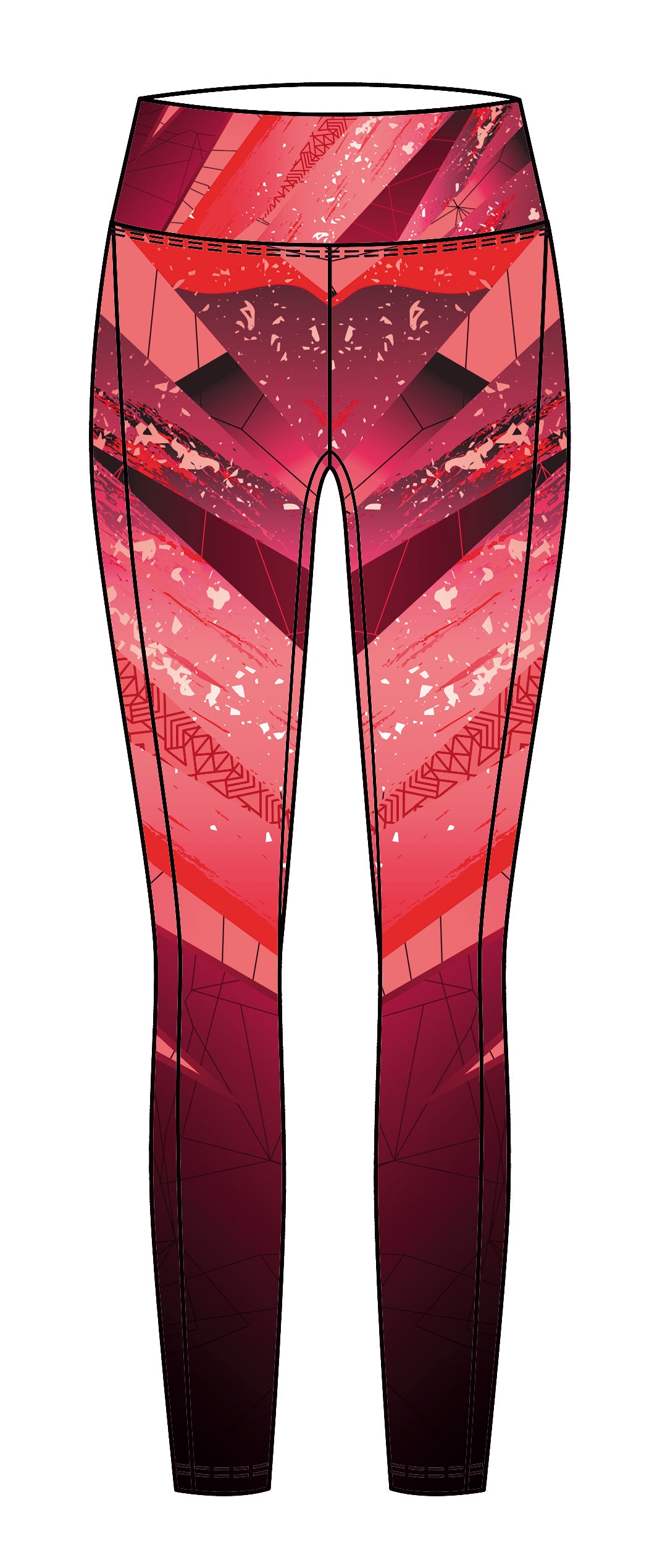 Kiki Red Girls Gym Activewear Leggings