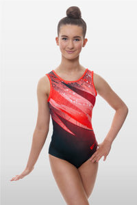 Kiki Red Sleeveless Gymnastics Leotard