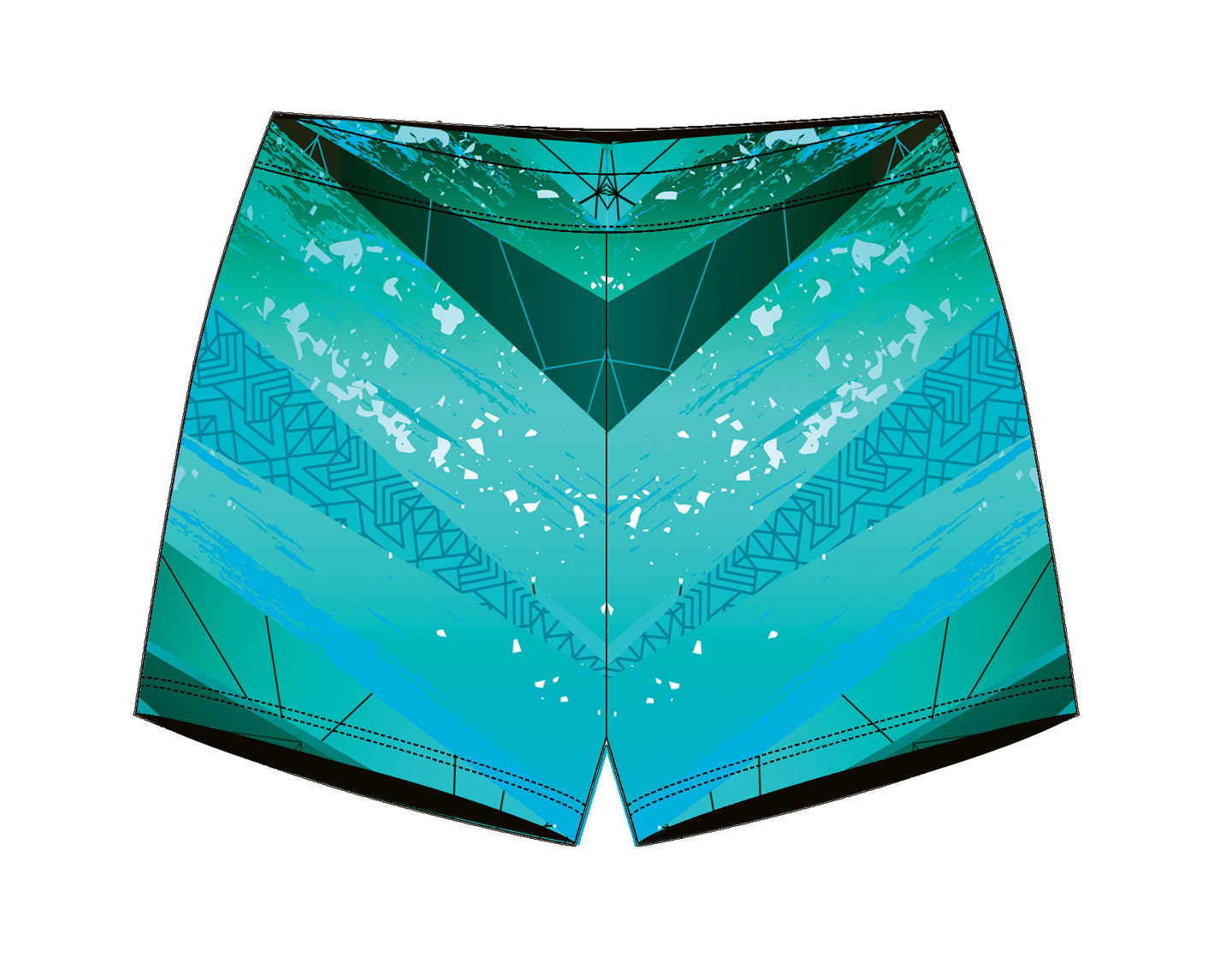 Kiki Turquoise Girls Gymnastics Gym Shorts