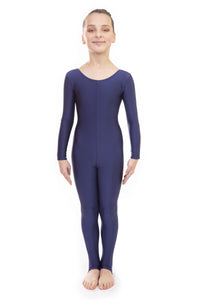 Navy Blue Dance Long Sleeved Unitard Catsuit