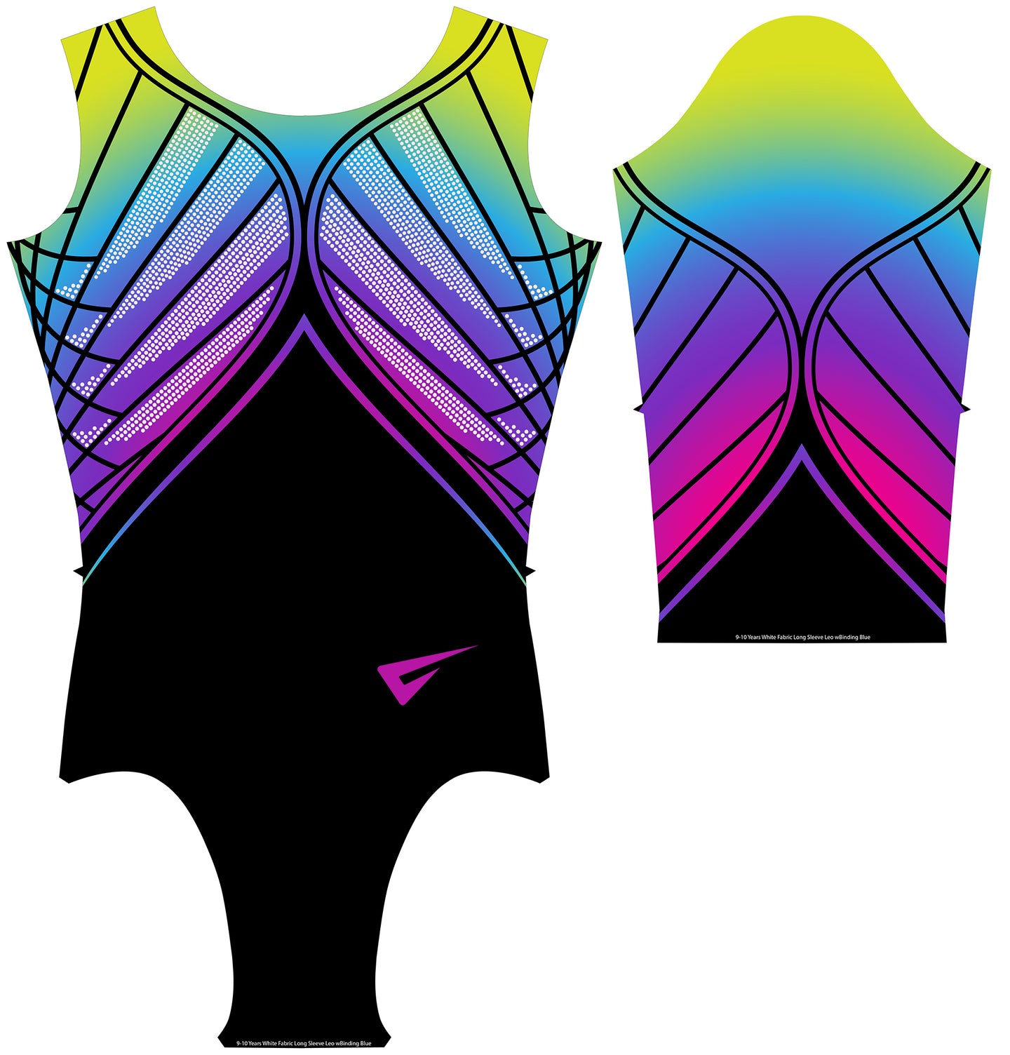 Pandora Rainbow Long Sleeve Gymnastics Leotard