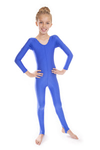 Royal Blue Dance Long Sleeved Unitard Catsuit