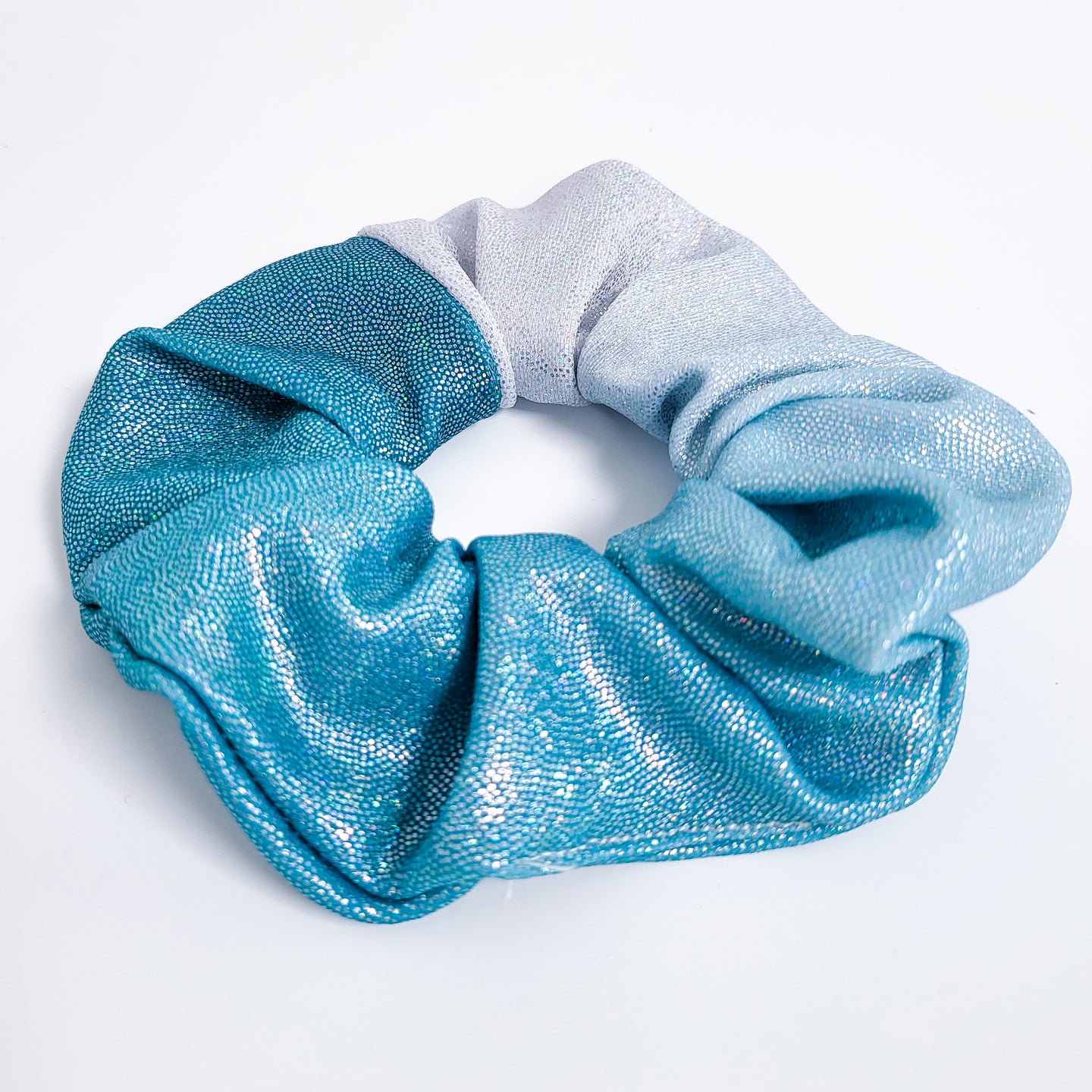 Shimmer Turquoise Hair Scrunchie