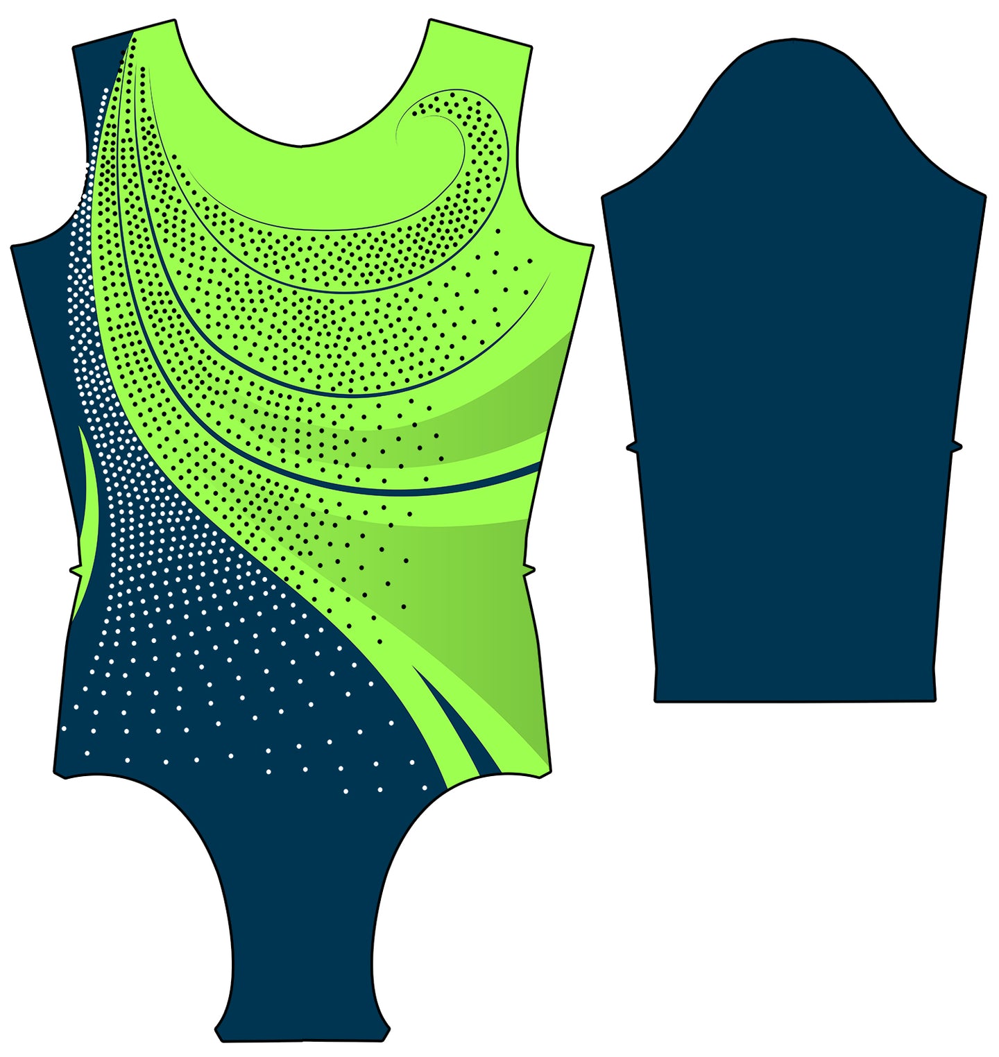 Titan Green Long Sleeve Deluxe Gymnastics Leotard