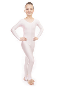 White Dance Long Sleeved Unitard Catsuit